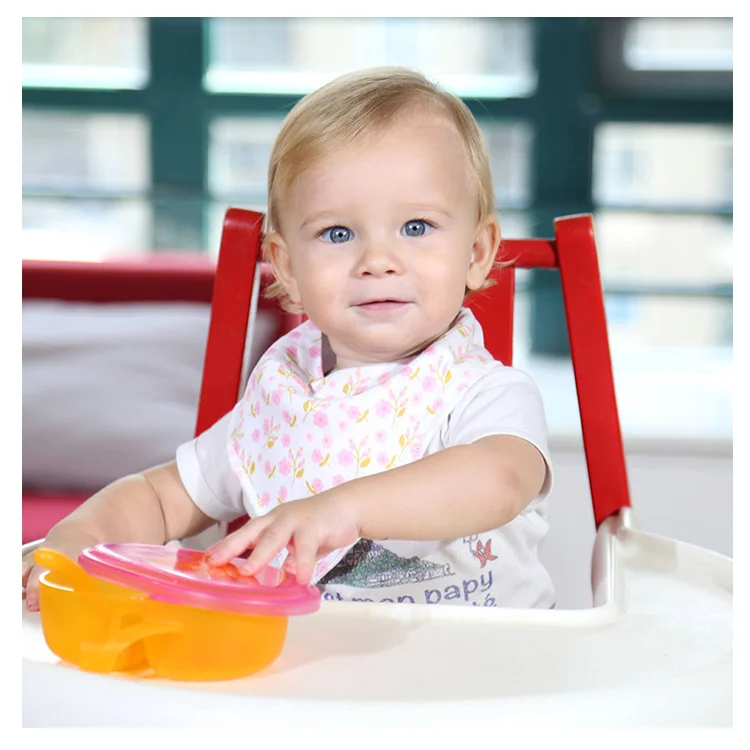 
Amazon hot selling soft unisex Baby Bandana Bib Set 4/8-Pack high quality organic cotton bib with teether 