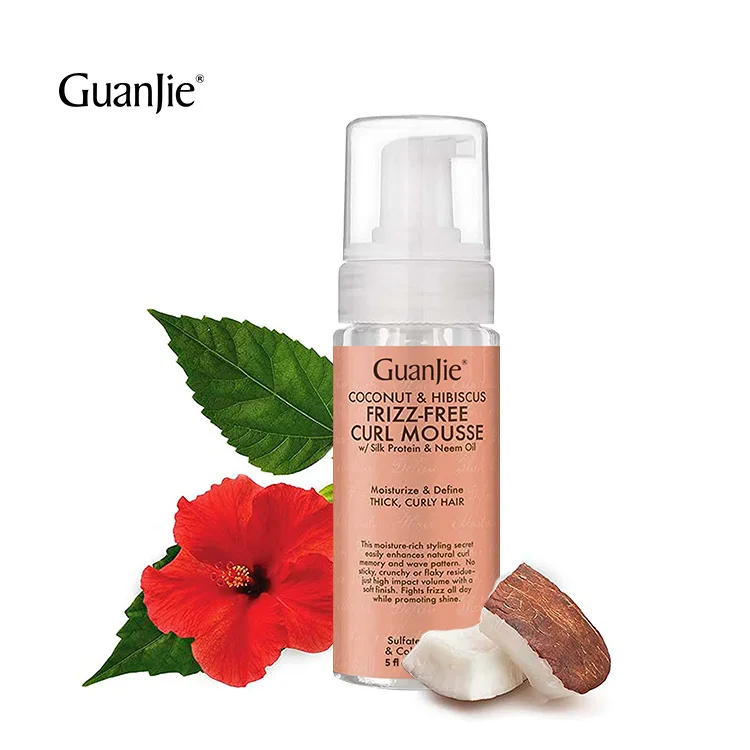 Hair Foam Mousse for Curly Unisex Hair Styling Curly Hair Products Amino Acid Strong Hold All Ages Molding/shaping