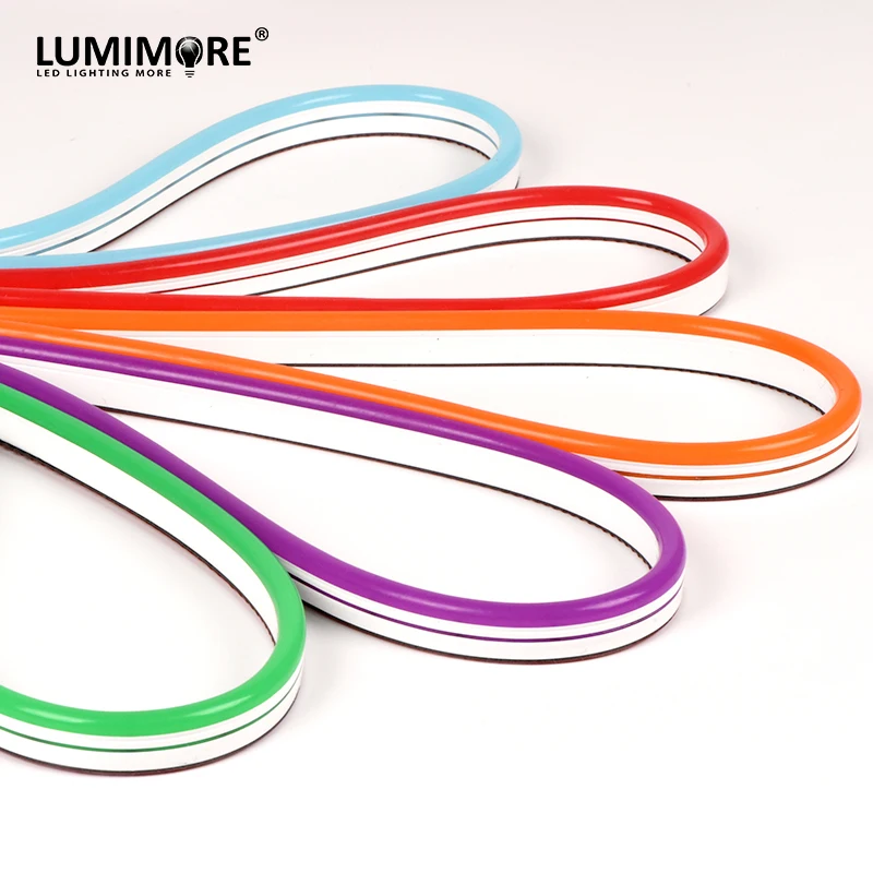Dot-free Customized Flexible Colorful Neon Strip Light IP67 CRI90 Decorative Neon Sign Led Silicon Flexible Led Neon Strip Light