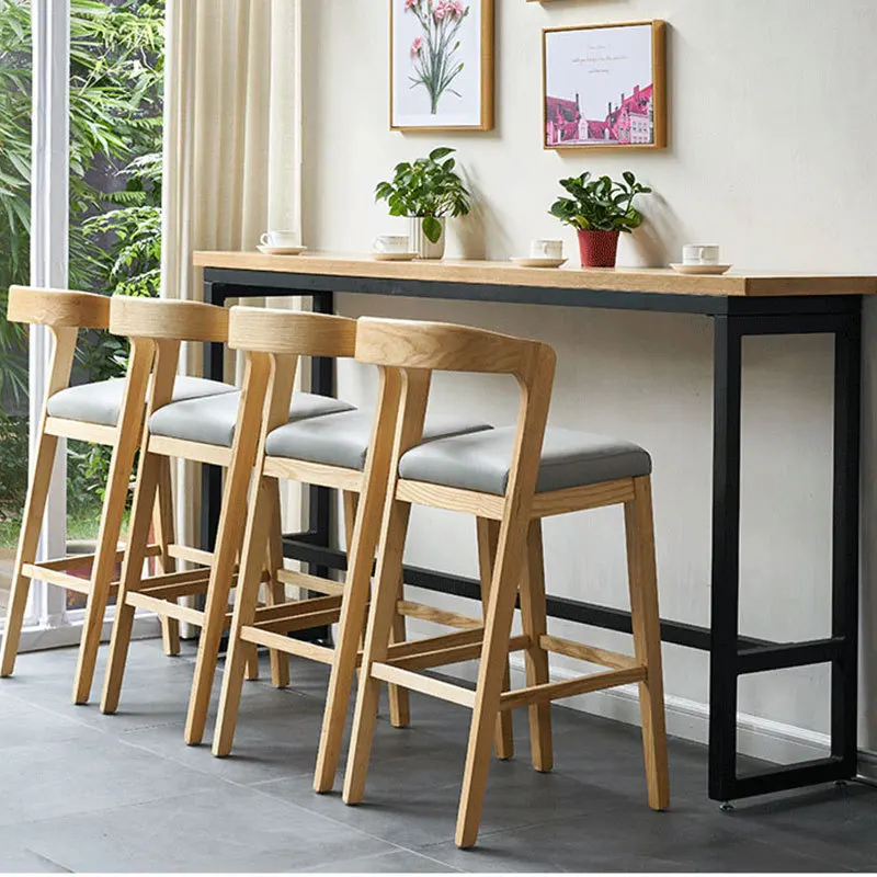 Modern design wooden dining upholstered chair coffee chair cafe furniture luxury wood restaurant bar chair
