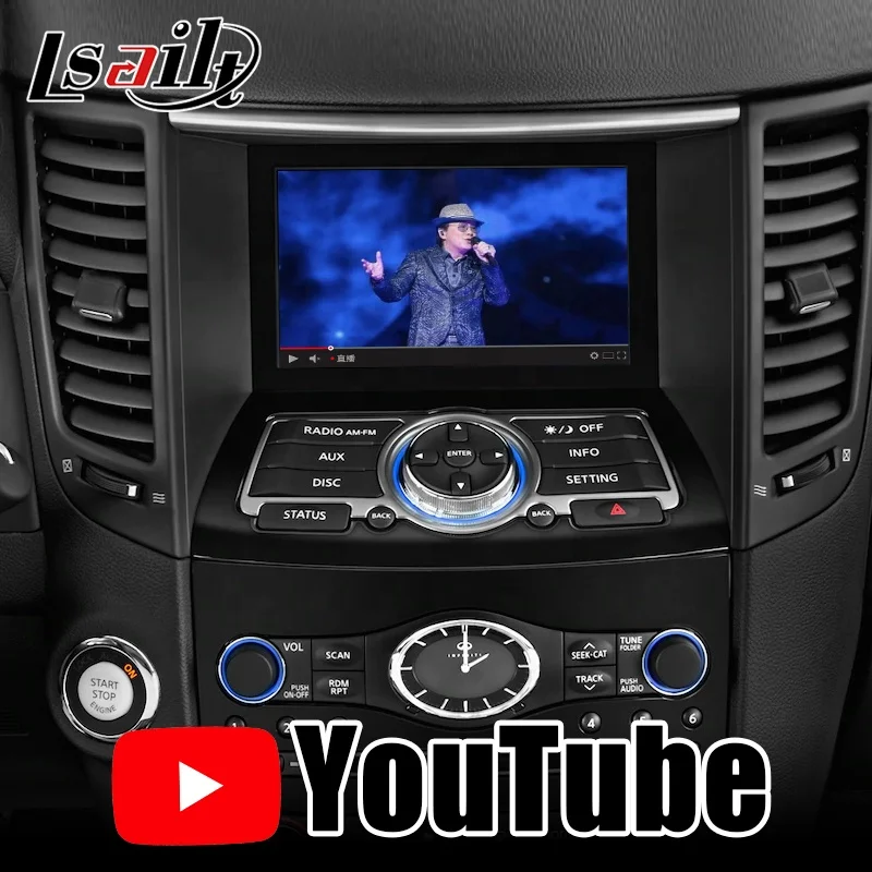 Lsailt беспроводной CP AA Автомобильный мультимедийный интерфейс включает Яндекс, Google Map для Infiniti FX37 , FX50 QX