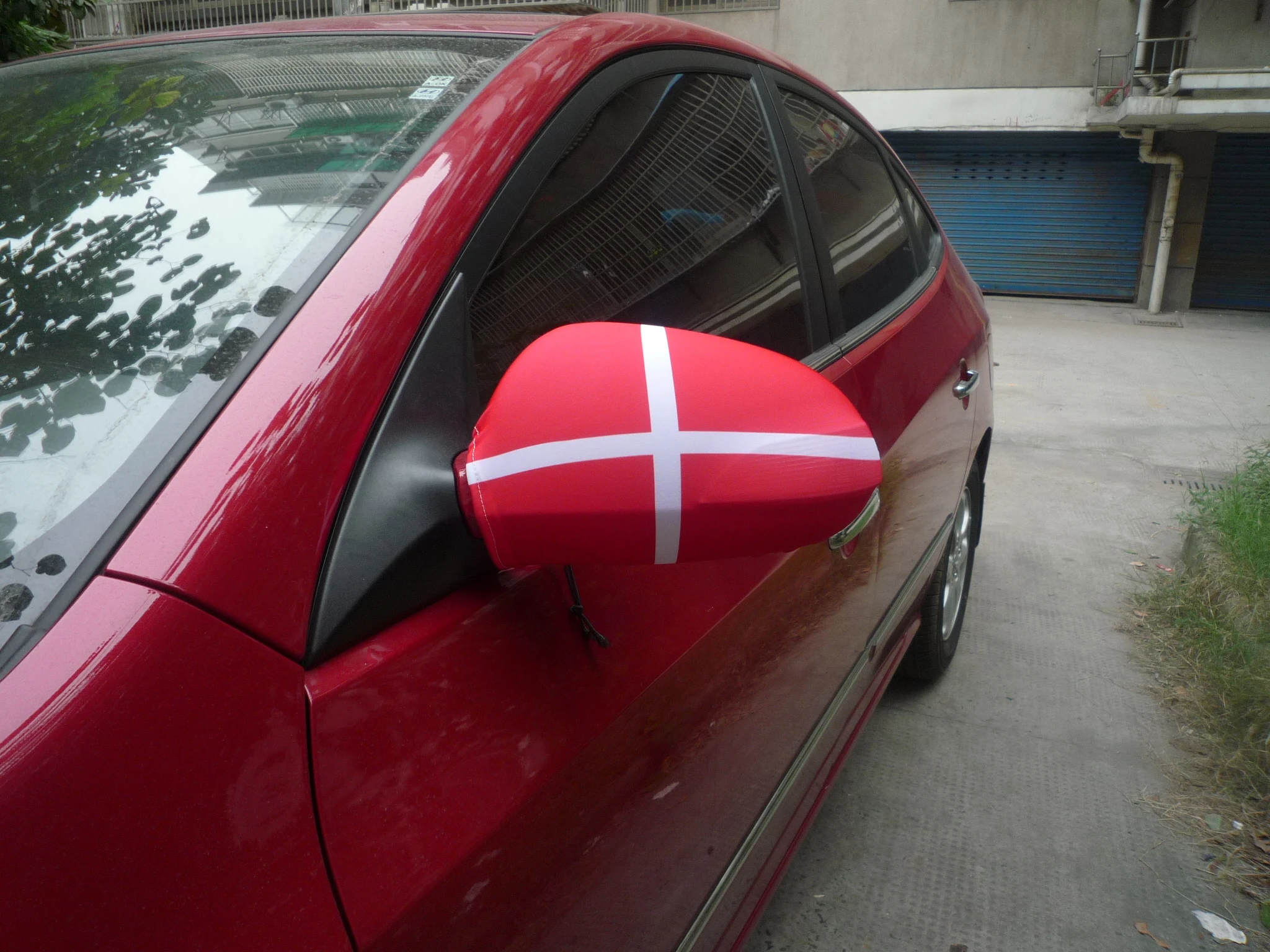 Promotion gift item product Europe country design flag stretch car mirror flag