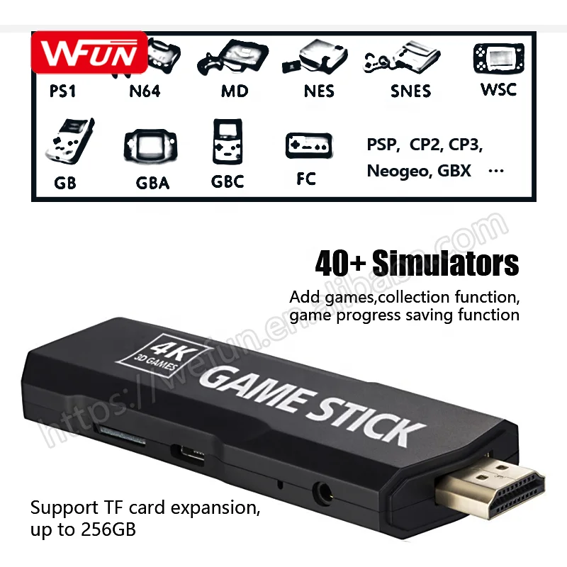 GD10 Portable Game Stick 4K Video Game Console 64G/128G 30000 Handheld Classic Video GD10 Game Consola