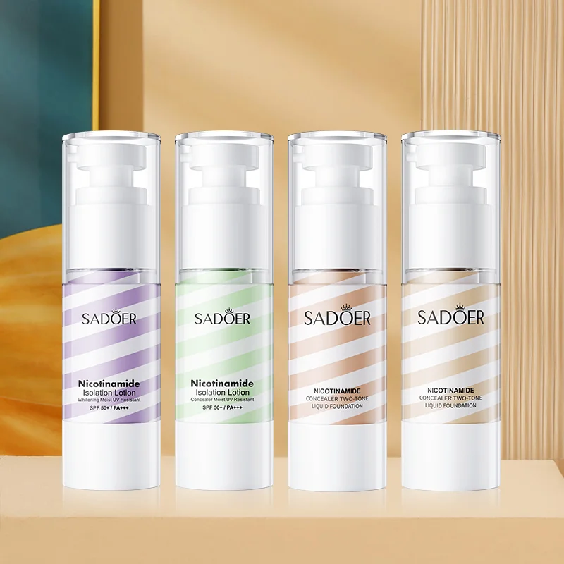 OEM SADOER nicotinamide refreshing oil control is not easy to remove makeup waterproof base primer isolation foundation cream