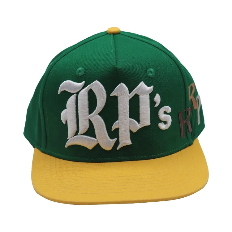 Custom 3d embroidery leather patch letters logo fitted 5 panel hat baseball caps for men