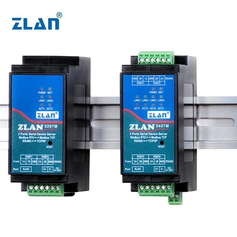 ZLAN5207M multi channels Modbus TCP to Modbus RTU serial port to ethernet