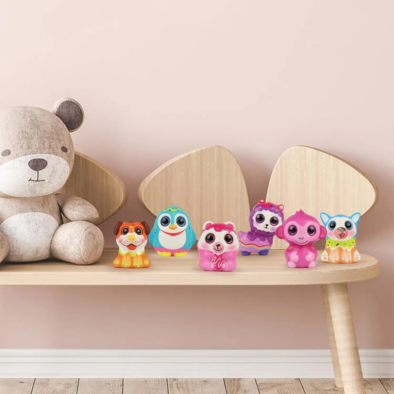 Hot Sale 6PCS Animal Squishies Slow Rising Squishy Toy Soft Monkey Dog Penguin Sheep Jumbo Kawaii Stress Relief Squeeze Toy