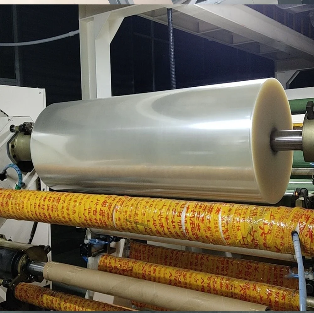 China wholesale clear opp gum tape bopp adhesive packing tape jumbo roll 38mic 40mic