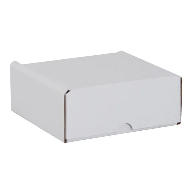 Custom Printed E Commerce delivery Packaging Box Flute Corrugated Cardboard Tab Locking White Mailer Box