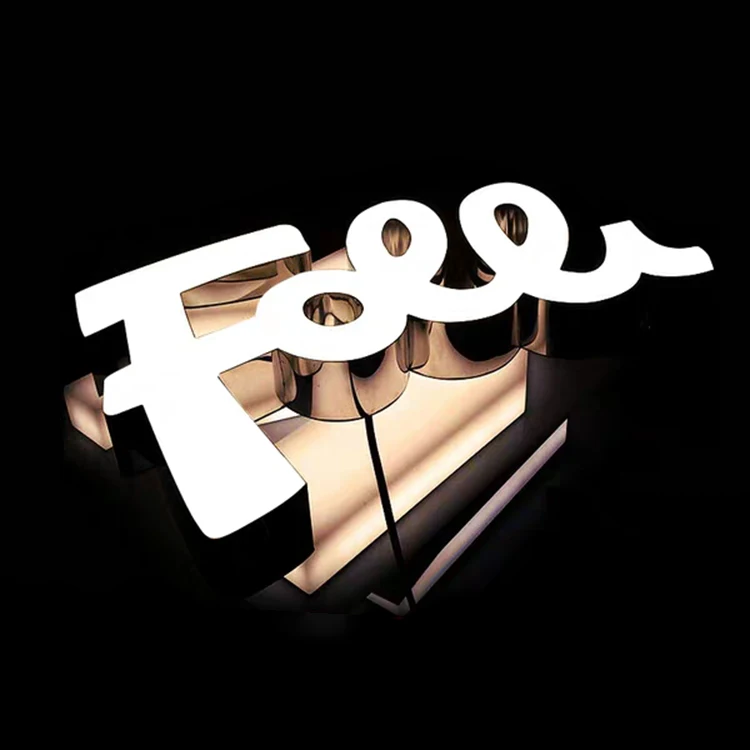 sign led letter metal channel sign letter word name bussiness exterior indoor logo hanging coffee led illuminated sign