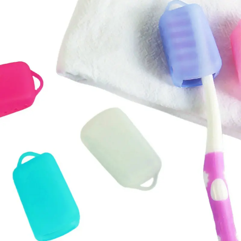 Hot Sale Bathroom Travel Hotel Accessories Set Mini Toothbrush Cap Clip Protector Cover Plastic Cover Heads for Tooth Brush