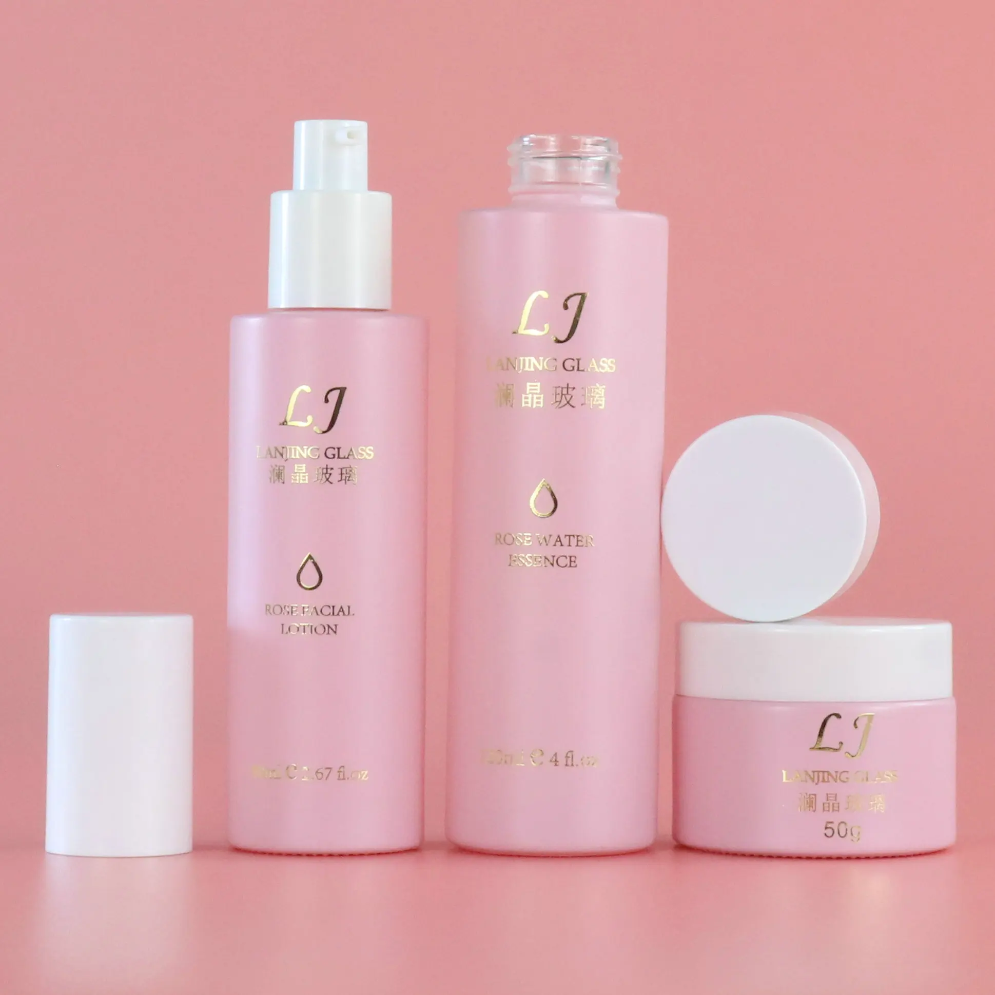 Fresh style Serum package Beauty Spray Glass bottle 30ml 120ml lotion pump Luxury Cosmetics skincare Packaging