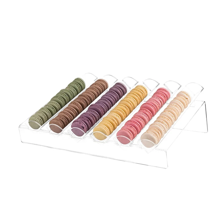 Современный 6 ярус акриловый Macaron Дисплей лоток цилиндр Макарон печенья демонстрационные стенды-стеллажи для магазин хлебобулочных