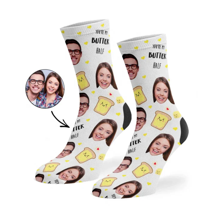 top quality 3d digital printing polyester socks print custom 360 printed socks unisex