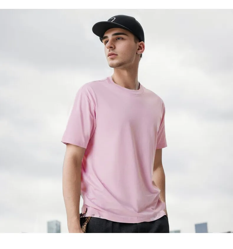 Wholesale 210g Blank T Shirt Custom 100% Cotton T-shirt Printing Logo For Mens Plain T Shirts Printed White Black T Shirt