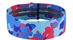 Camouflage booty elastic fabric resistance hip trainer circle band set