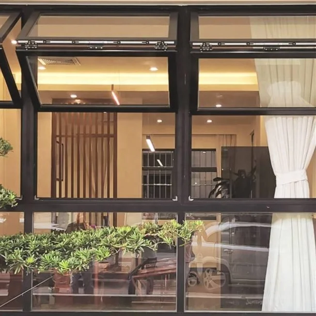 Business Services Folding aluminum window tempered hollow glass folding window