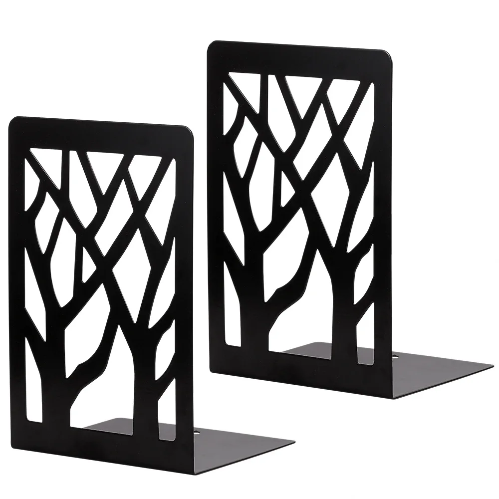 Metal Bookends Book Holders Support Bookends Mesh Office Stationery Bookmarks