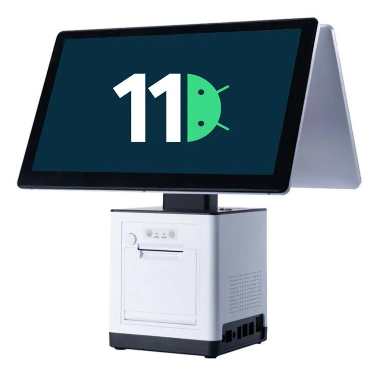 Android System Touch Panel PC 15.6 Inch Smart Pos Systems 11.6/14/15/15.6/17 Desktop Pos Machine Terminals With Built In Printer