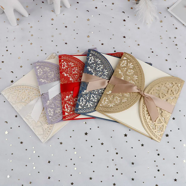 Деревенский стиль набор лазерной резки помолвка Свадебная вечеринка Свадебная пригласительная открытка