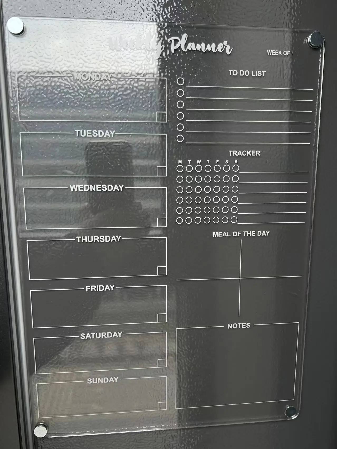 Magnetic White Board calendar monthly weekly planner Acrylic whiteboard acrylic Calendar