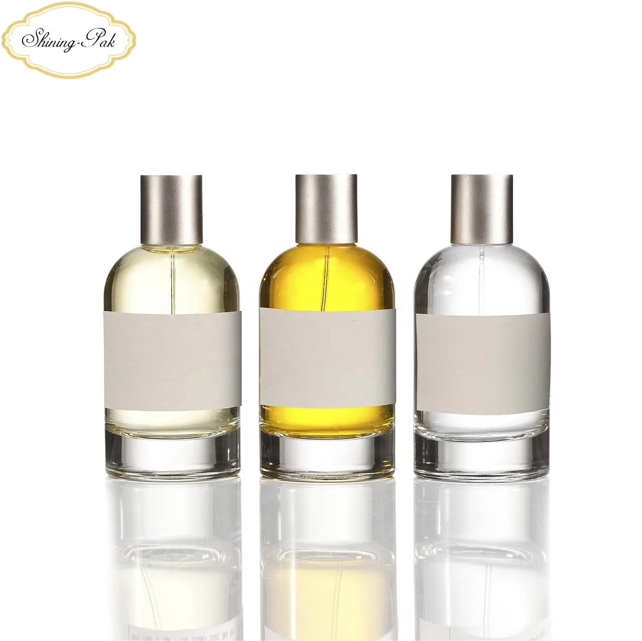 OEM High Quality Empty Cylinder Transparent Cosmetic Glass Bottle Unique Round Perfume Bottle