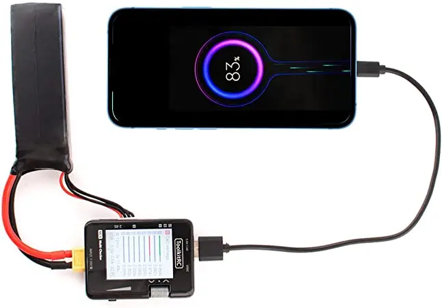 Toolkitrc MC8 мульти-проверки цифровой емкость батареи баланс проверки с USB-C USB-A быстрой зарядки