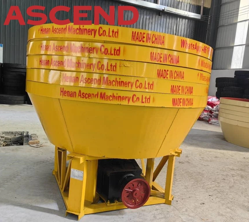 Wet pan mill China Ascend manufacturer1100 1200 1400 model wet pan mills for gold making process grinding powder
