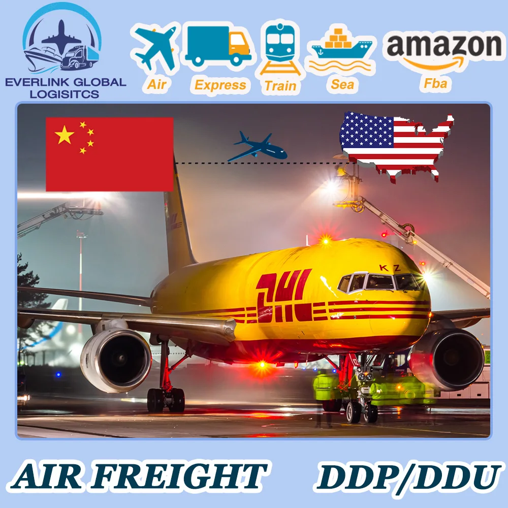 International Shenzhen logistic forwarder DHL express delivery air freight cheapest shipping rates from China to USA UK