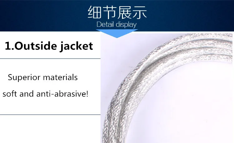 
6FT USB2.0 AM TO AF extention cable transparent 