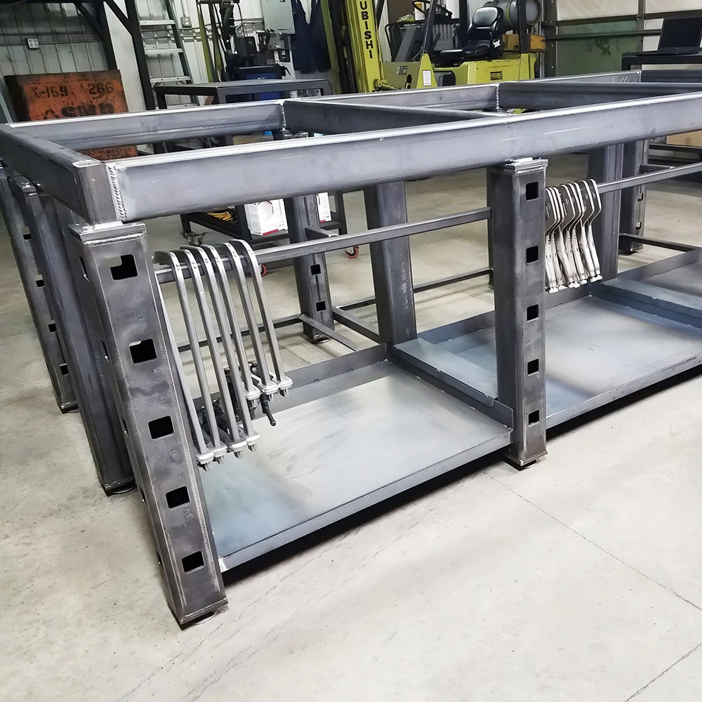 OEM custom large structural stainless steel parts metal table frame laser welding service sheet metal fabrication frame molding