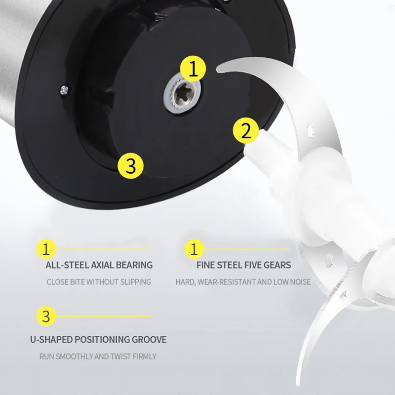 Factory Support Home Using Glass Bowl Electric Meat Grinder Machine Food Chopper