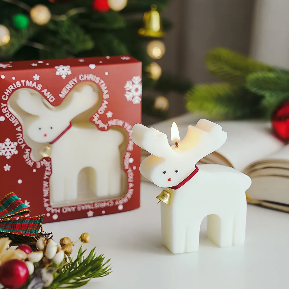 Christmas Deer Scented Candles Wholesale Candle Gift Box Creative Handmade Fragrance Ins Holiday Christmas Hand Gifts