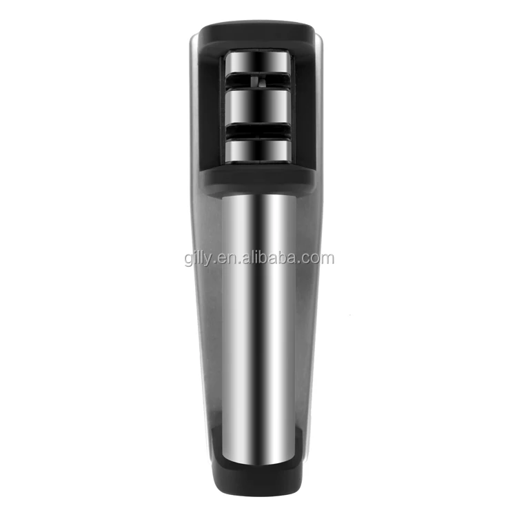 Hot Selling Nonslip Stainless Steel Coarse Fine Knife Sharpener for Kitchen