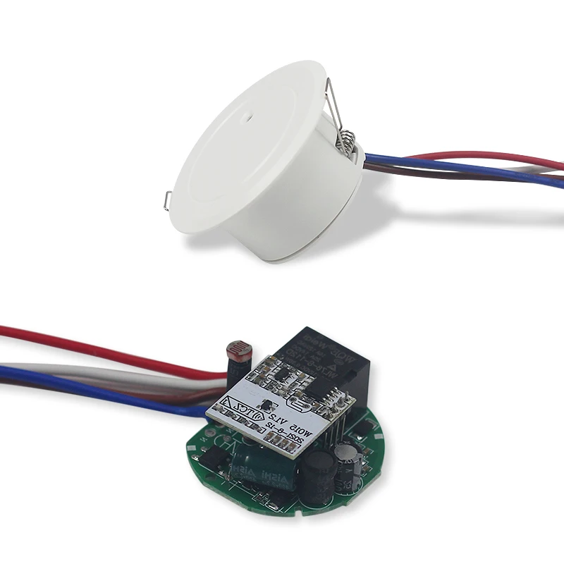 360 Degree 110-220V Embedded  hidden mounted Ceiling mounted Automatic Microwave radar Sensor For led Ceiling Light