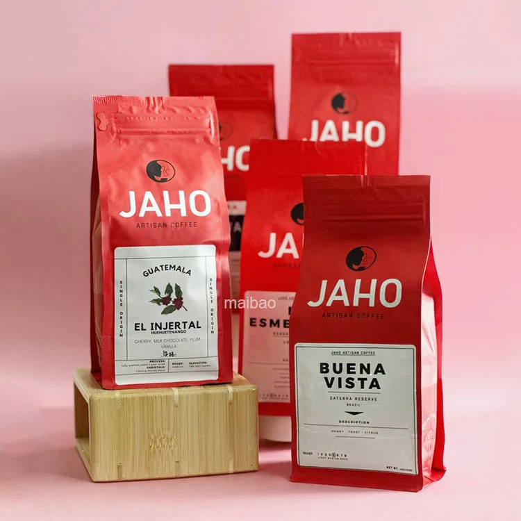 2oz 12 oz 1kg 5kg large green biodegradable mylar zipper pouches one-way valve instant espresso ground coffee tea packing bags