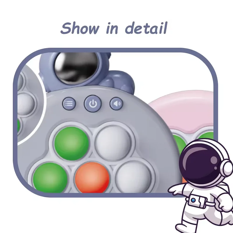 New quick pop light up console game fast push it fidget toy quick push bubble pop puzzle electronic game for kids