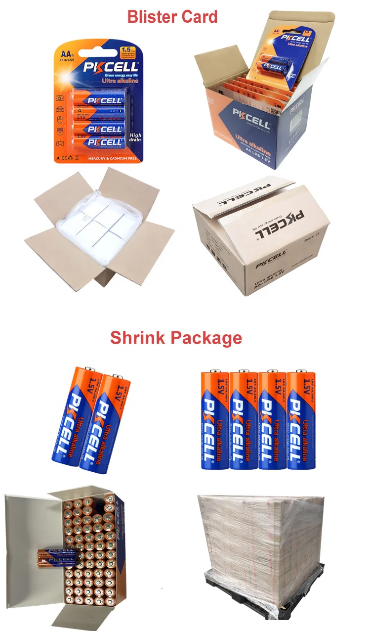 pkcell or oem hot selling dry cell ultra alkaline 1.5v lr6 aa am3 toys digital camera battery