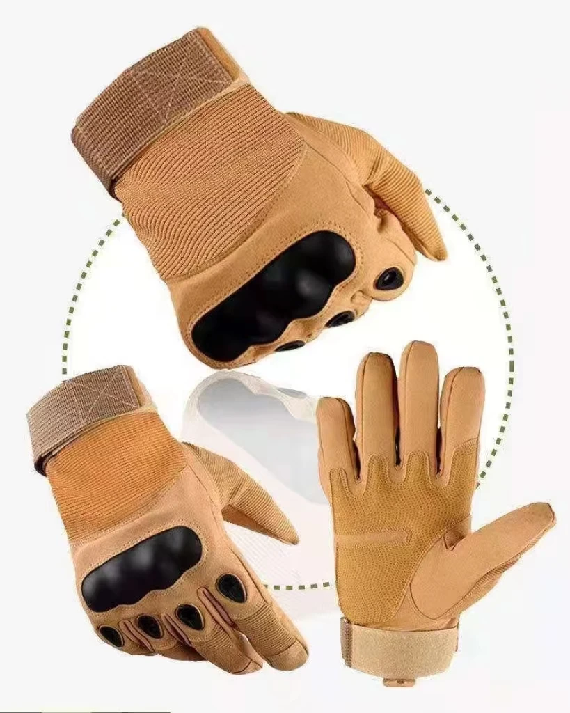 Outdoor Sports Protection Full Finger Tactical Gloves Durable Antiskid Nylon Five-finger gloves