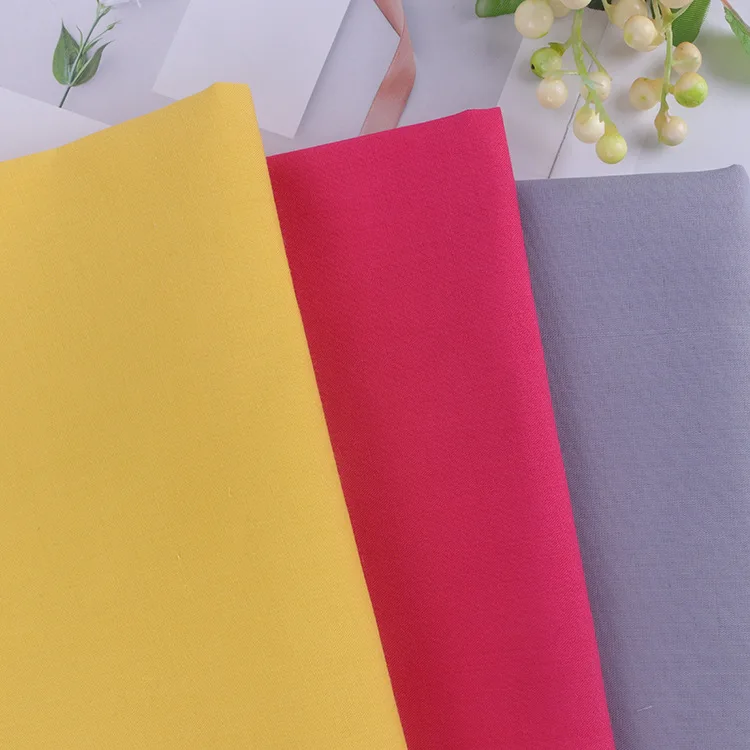 Hot sales  Polyester Cotton Pocketing Fabric  Woven Plain Dyed Tc Fabric Pocket Fabrics for lining or hat