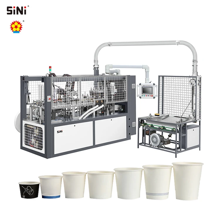 Китайский бумажный стаканчик SINI JBZ-12H полностью автоматическая машина для производства кофейных чашек средней скорости