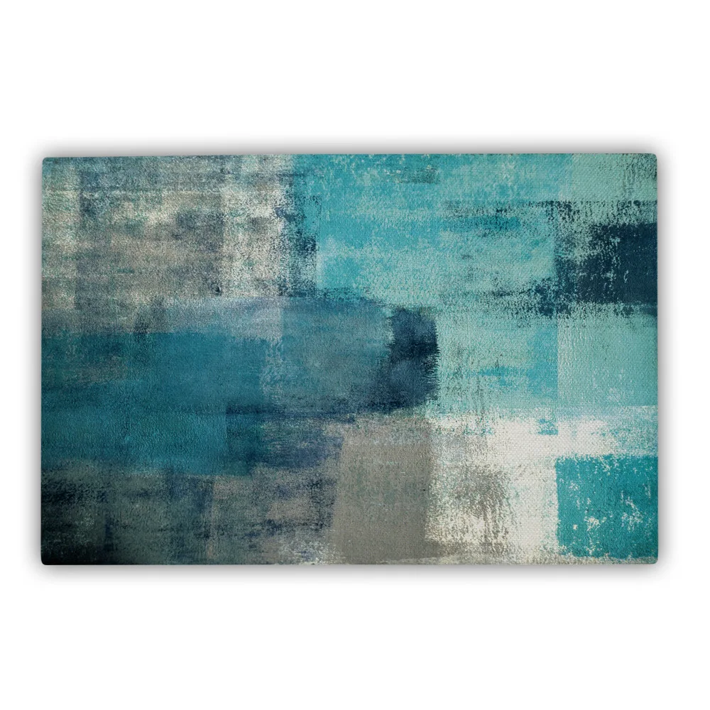 Best selling Art Oil Painting Printing Dinner Mat Modern Simple Linen Durable Double Layer Insulation Mat Napkin for household