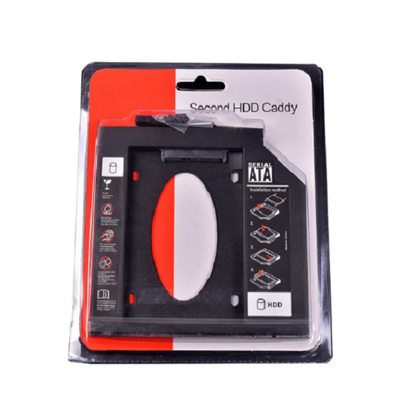 plastic 2.5inch 2nd HDD 9.5/12.7mm SATA3.0 SSD Bracket adapter second hard driver disk caddy