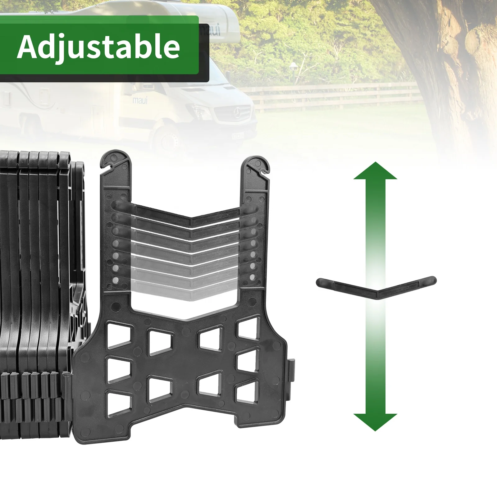 20 Foot Flexible Easy Sider RV Sewer/Septic Hose Support Holder, Height Adjustment for Travel Trailers, Campers and Motorhomes