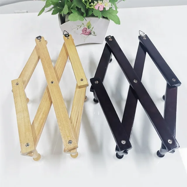 Wooden Coat Rack Clothes Hanger Hooks Living Room Wall Rack