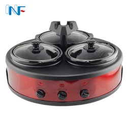 Заводская поставка 2.4qt Smart Pot Multi буфетный сервер для отелей керамическая Тройная