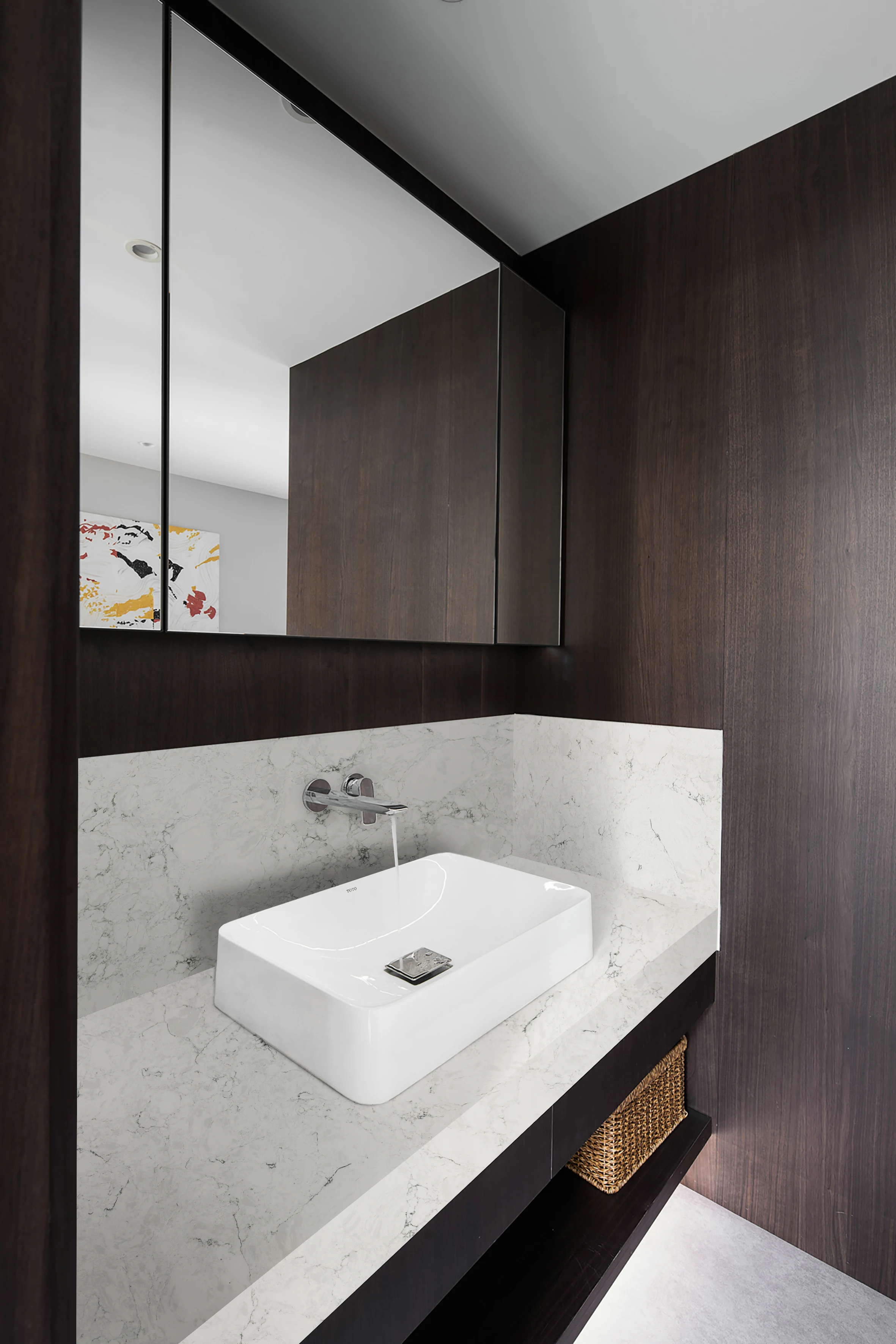 High performance car showroom bathroom artificial marble floor tiles