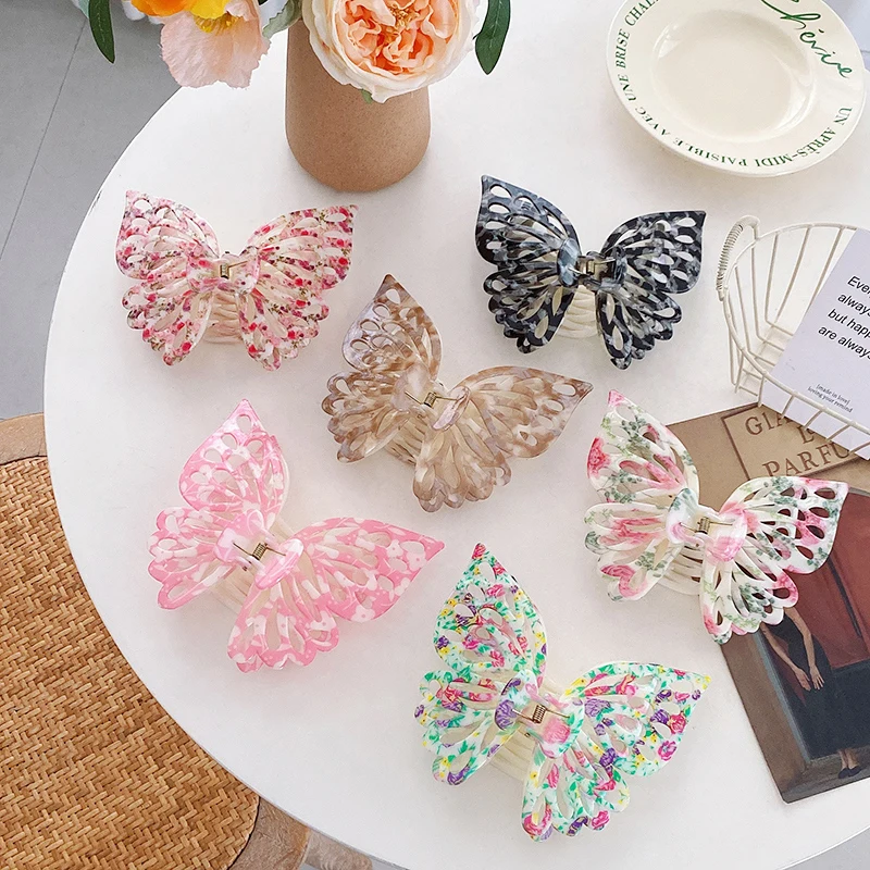 Dowell Super Immortal Double Layer Butterfly Hairpin Back Head Hair Clip Large Shark Clip