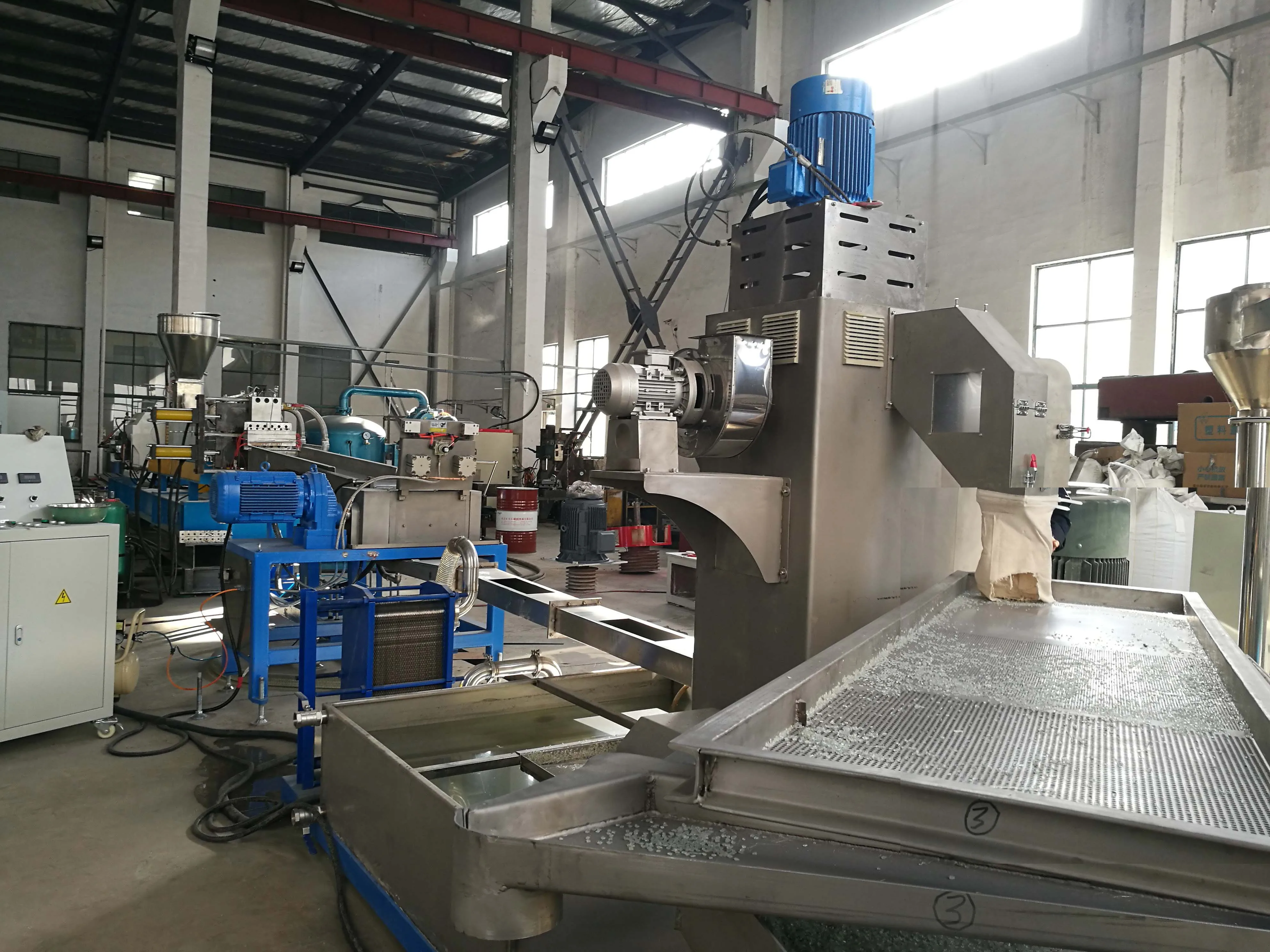 Double Screw PET Pellet Machine Plastic Granulators Machine