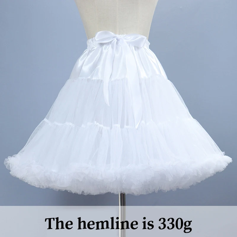 Lolita Wedding Lady Bride Underskirt Cancan Skirt Petticoat Underskirts for Dresses Crinoline Women 330G